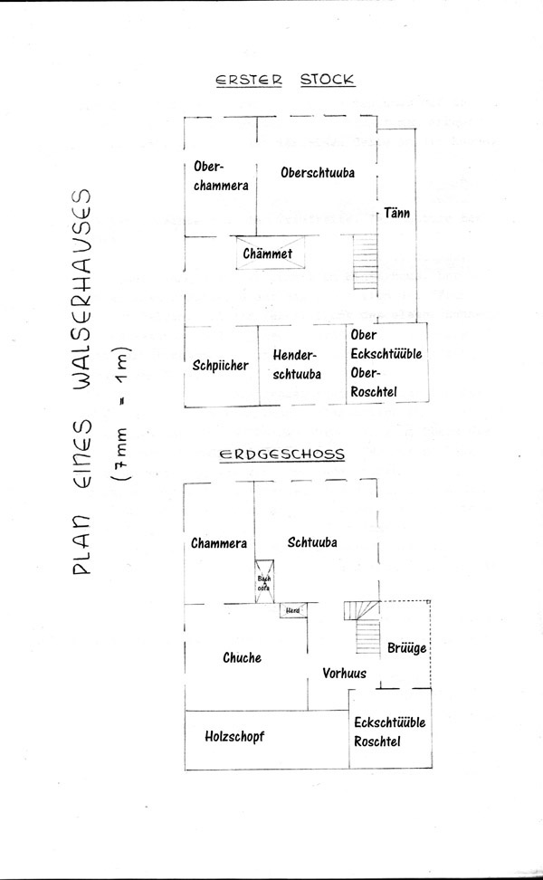 Walserhuus Grundriss