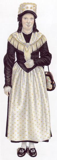 Walliser Sonntagstracht aus Simplon Dorf