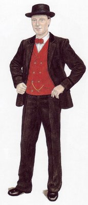 Walliser Maennertracht aus Simplon Dorf